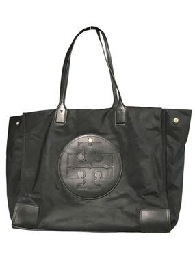 0206 Tory Burch Black Logo Nylon Tote 272460206